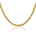 thumbnail image 1 of 14K Solid Yellow Gold 5mm Rope Chain Twisted Link Necklace, 1 of 4