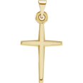 thumbnail image 1 of 14k Yellow Gold 23.38x11.75mm Polished Religious Faith Cross Pendant Necklace Pendant for Women, 1 of 2