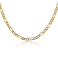 thumbnail image 1 of 14K Solid Yellow Gold 3.9mm Figaro Link Chain Necklace, 1 of 5