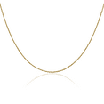 thumbnail image 1 of 14K Solid Yellow Gold 0.9mm Round Cable Rolo Link Chain Belcher Necklace, 1 of 4