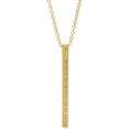 thumbnail image 1 of 14k Yellow Gold 26.4x2.1mm 16-18 Inch Polished Sculptural Inspired Vertical Bar Necklace Pendant Necklace for Women, 1 of 2