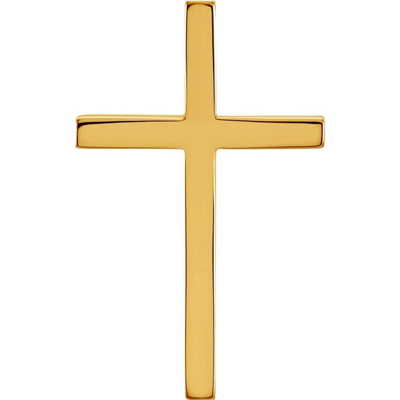 14k Yellow Gold 29.5x18.2mm Polished Religious Faith Cross Pendant Necklace Pendant for Women