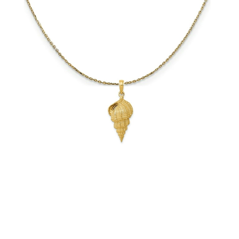 Gold conch sales shell necklace