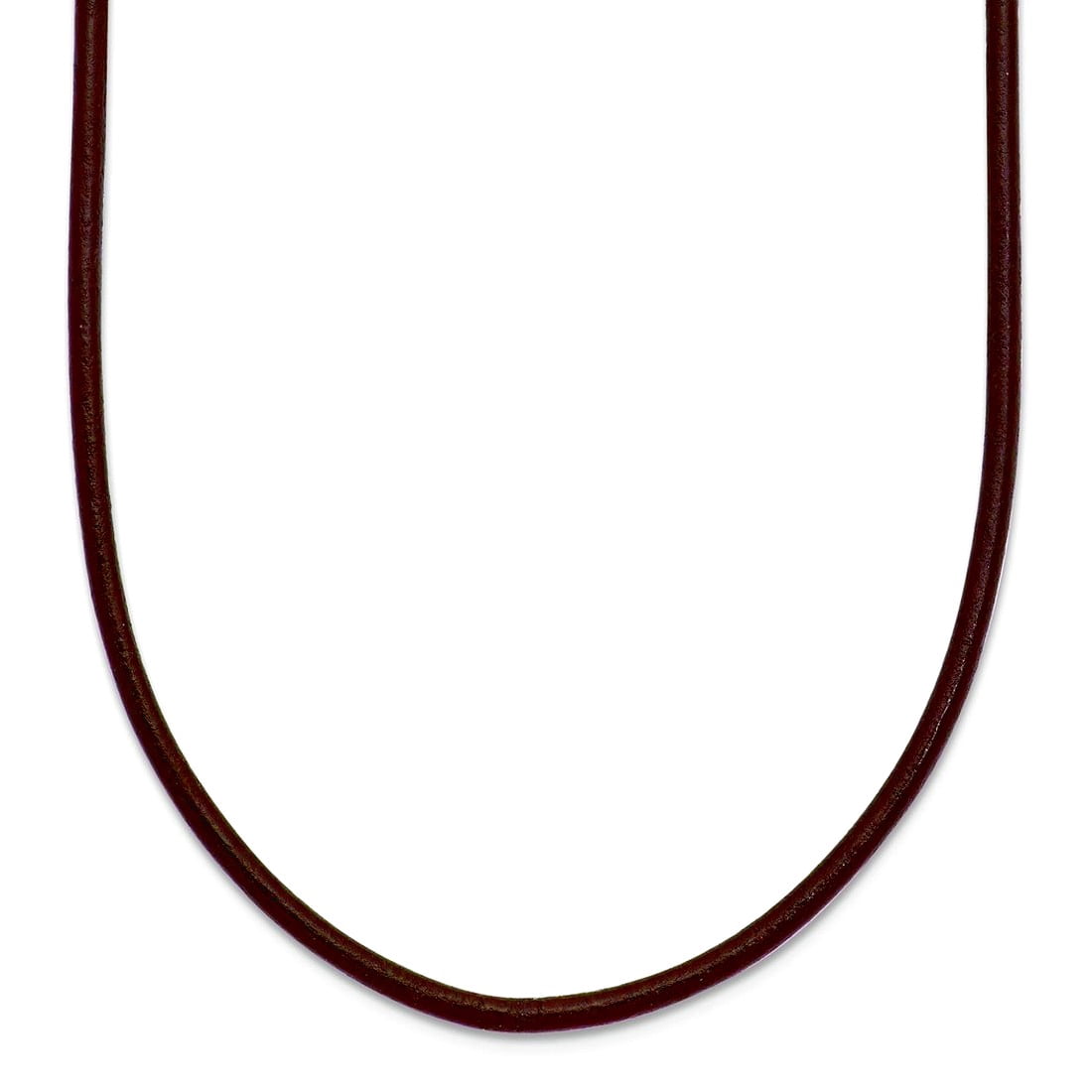 14k Yellow Gold 2mm Brown Leather Cord Necklace 18 Inch Lobster Claw Pendant Necklace for Women