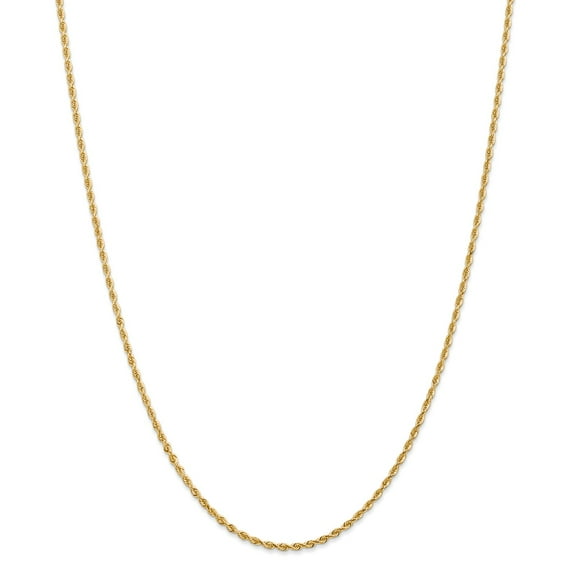 14k Yellow Gold 2mm Diamond Cut Quadruple Rope Chain w/ Lobster Clasp 22"