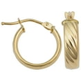 thumbnail image 1 of KoolJewelry 14k Yellow Gold 3.5x10mm Huggie Hoop Earrings, 1 of 5