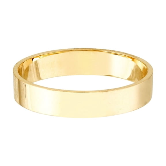 14k Yellow Gold 3.7mm High Polished Band Ring Size 6 Ring for Women and Men