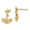 thumbnail image 1 of 14k Yellow Gold 3-D Anchor with Rope Post Earrings - 2.4 Grams - Measures 16x11mm Wide, 1 of 2