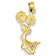 thumbnail image 1 of 14k Yellow Gold 3-D Jumping Cheerleader Charm Pendant, 1 of 5