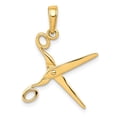 thumbnail image 1 of 14k Yellow Gold 3-D Moveable Scissors Pendant Charm, 1 of 5