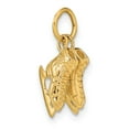 thumbnail image 1 of 14k Yellow Gold 3-D PAIR Of Ice Skates Charm Pendant, 1 of 5