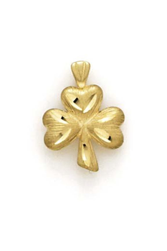 14k Yellow Gold 3-Leaf Clover Pendant - 1.1 Grams