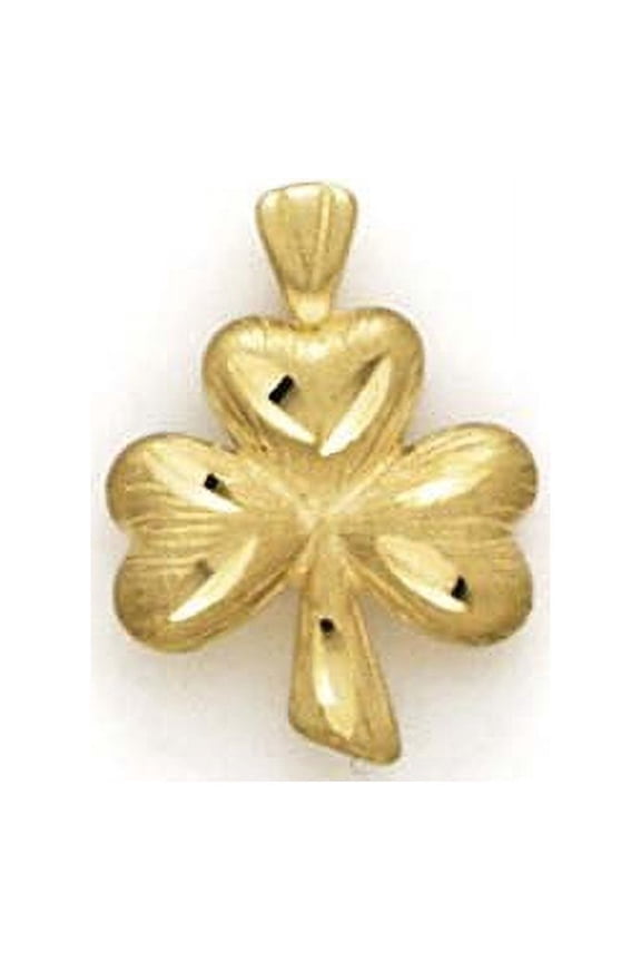 14k Yellow Gold 3-Leaf Clover Pendant - 1.1 Grams