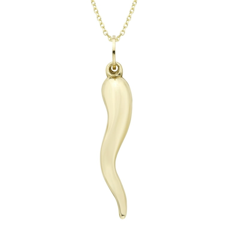 Italian horn sale women's necklace