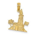 thumbnail image 1 of 14k Yellow Gold 3D Lighthouse Charm Pendant, 1 of 1