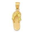 thumbnail image 1 of 14k Yellow Gold 3D November/CZ Birthstone Flip Flop Pendant Charm, 1 of 3