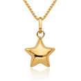 thumbnail image 1 of 14K Solid Yellow Gold Star Necklace Chain Pendant Charm, 1 of 8