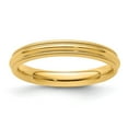 thumbnail image 1 of 14k Yellow Gold 3mm Milgrain Half Round Comfort Fit Wedding Band Size 11.5 MC030, 1 of 5
