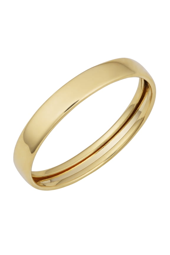 KoolJewelry 14k Yellow Gold 3mm High Polish Wedding Band Ring (size 5)| Unisex Jewelry