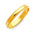 thumbnail image 1 of 14k Yellow Gold 3mm Milligrain Wedding Band Ring Size 11 Wedding Band for Women and Men - 2.1 Grams, 1 of 2
