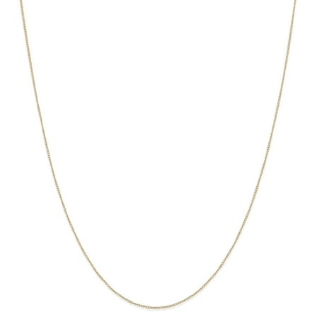 14k Yellow Gold .42mm Carded Curb Chain Necklace Fine Jewelry For Women Gifts For Her, 16"