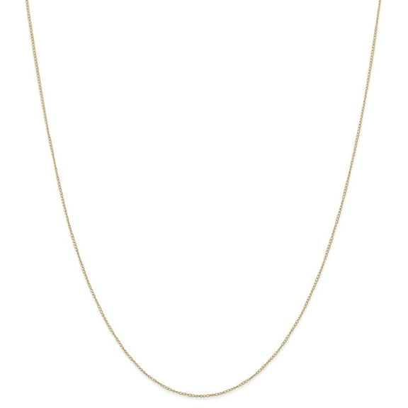 14k Yellow Gold .42mm Carded Curb Chain Necklace Fine Jewelry For Women Gifts For Her, 16"