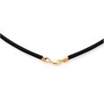 thumbnail image 1 of 14k Yellow Gold 4mm 20in Yellow Clasp Black Rubber Cord Necklace 20 Inch - Lobster Claw, 1 of 2