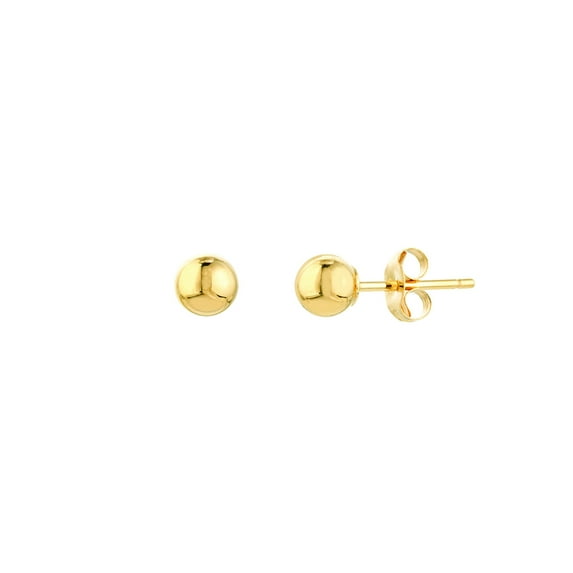 14k Yellow Gold 4mm Ball Stud Earrings Ball Earring for Women - .2 Grams