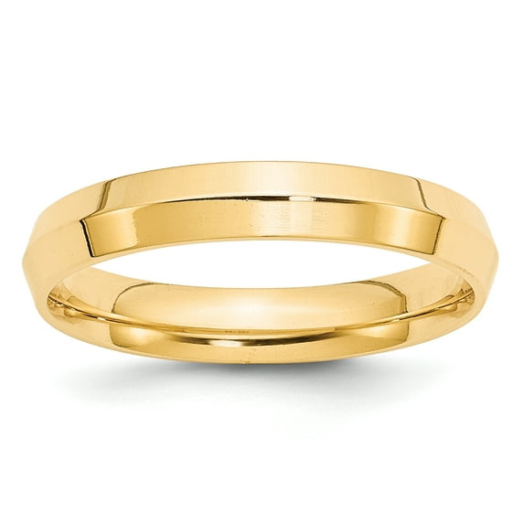 14k Yellow Gold 4mm Knife Edge Comfort Fit Wedding Band Size 5.5 KEC040