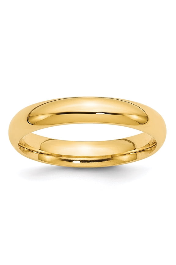 14k Yellow Gold 4mm Standard Weight Comfort Fit Wedding Band Size 12.5 CF040