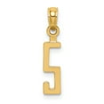 thumbnail image 1 of 14k Yellow Gold 5"" Block Style Charm Pendant, 1 of 1