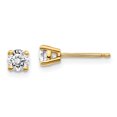 thumbnail image 1 of 14y .50ct. I1 J-K Diamond Stud Push-on Post Earrings ST2, 1 of 2