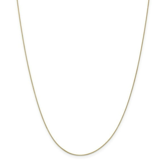 14k Yellow Gold .5mm Box Chain Necklace - 1.3 Grams - 24 Inch - Spring Ring