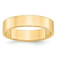 thumbnail image 1 of 14k Yellow Gold 5mm Flat Plain Classic Wedding Band Ring Size 7.5, 1 of 5