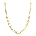 thumbnail image 1 of 14k Yellow Gold 5mm Paper Clip Link Necklace (16"), 1 of 4