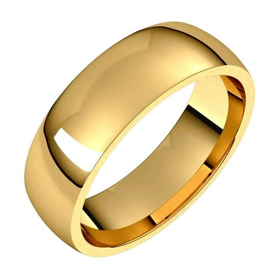 14k Yellow Gold 5mm Polished Light Comfort-Fit Band Ring Size 11 Ring for Women and Men - 5.8 Grams