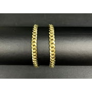 BOSPHORUSGOLD 14k Yellow Gold 6.2mm Miami Cuban Chain Bracelet Box Clasp Lock Real 14K Yellow Gold, Men and Women,14k Gold Bracelet, 14k gold miami cuban (Bracelet width:5.9; Bracelet length:7;)