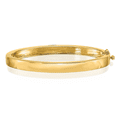 thumbnail image 1 of 14K Solid Yellow Gold 6.3mm Hinged Bangle Bracelet, 1 of 4