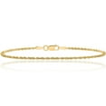 thumbnail image 1 of 14K Solid Yellow Gold 1.15mm Rope Chain Bracelet, 1 of 5