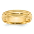 thumbnail image 1 of 14k Yellow Gold 6mm Double Milgrain Comfort Fit Band Size 4.5, 1 of 1