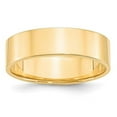 thumbnail image 1 of 14k Yellow Gold 6mm Lightweight Flat Wedding Band Size 5.5 FLL060, 1 of 4