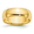 thumbnail image 1 of 14k Yellow Gold 6mm Lightweight Half Round Band Size 12, 1 of 1