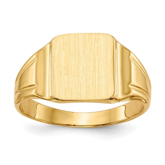 14k Yellow Gold 7.5x9mm Closed Back Signet Ring