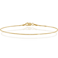 thumbnail image 1 of 14K Solid Yellow Gold 1.5mm Box Link Chain Bracelet, 1 of 4