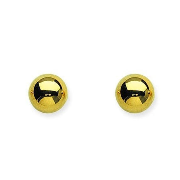 14k Yellow Gold 7mm Ball Stud Earrings - .4 Grams