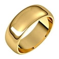 thumbnail image 1 of 14k Yellow Gold 7mm Half Round Band Ring Size 11 Ring for Women and Men - 7.8 Grams, 1 of 2