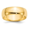 thumbnail image 1 of 14k Yellow Gold 7mm Plain Classic Dome Wedding Band Ring Size 5, 1 of 4