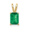 thumbnail image 1 of 14k Yellow Gold 7x5mm Emerald Cut Pendant Charm, 1 of 2