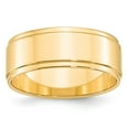 thumbnail image 1 of 14k Yellow Gold 8mm Flat with Step Edge Wedding Band Size 6.5, 1 of 4