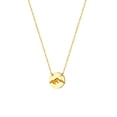 thumbnail image 1 of 14k Yellow Gold 9mm Disk With Engraved Mountain Adjustable Necklace Spring-Ring Closure 18 Inch Pendant Necklace for Wom, 1 of 2